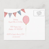 クマとマウスの子ども誕生日招待状 インビテーションポストカード (裏面)