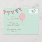 クマとマウスの子ども誕生日招待状 インビテーションポストカード (裏面)