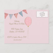 クマとマウスの子ども誕生日招待状 インビテーションポストカード (裏面)