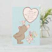 クマとマウスの子ども誕生日招待状 招待状 (スタンド正面)