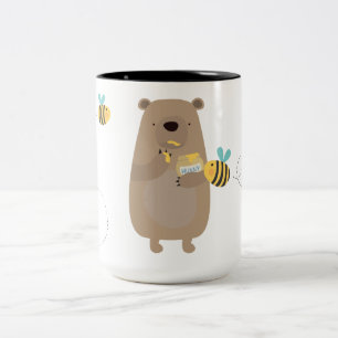 クマとミツバチ ツートーンマグカップ
