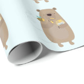 クマとミツバチ ラッピングペーパー (ロールコーナー)