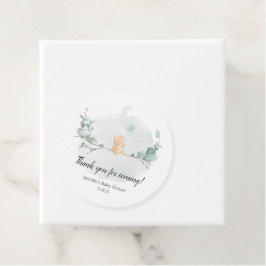 クマとユーカリの赤ちゃんシャワー フェイバータグ