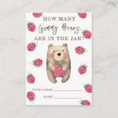 クマとラズベリー – グミベアの数を推測 エンクロージャーカード (正面)