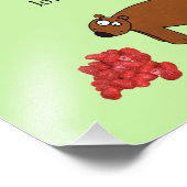 クマとラズベリー フォトプリント            (角)