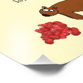 クマとラズベリー フォトプリント            (角)