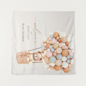 クマと一緒にお待ちしております！ベイビーシャワータペストリー タペストリー (正面(横))