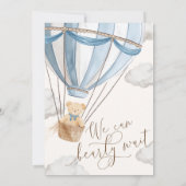 クマと一緒にお待ち遠さん！ベイビーシャワーの招待状 招待状 (裏面)