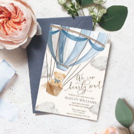 クマと一緒にお待ち遠さん！ベイビーシャワーの招待状 招待状