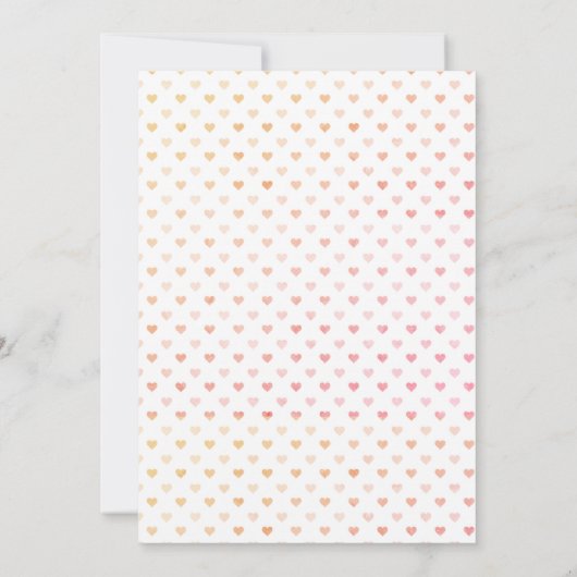 クマと一緒に待ち遠しい - 可愛い女の子のテディベアと風船 招待状 (裏面)