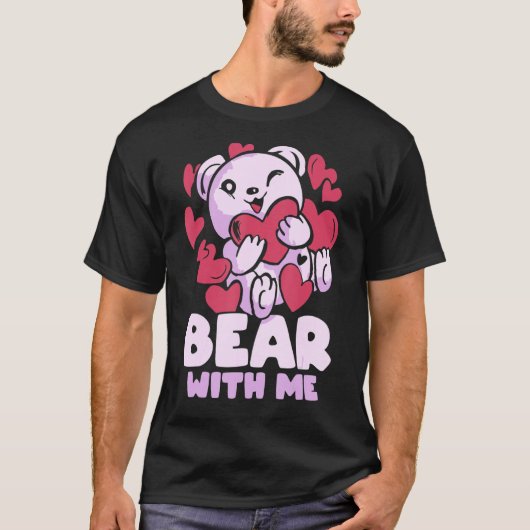 クマと一緒に私の動物プンベアーズ恋人 Tシャツ (正面)
