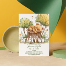 クマと一緒に赤ちゃんの誕生を心待ちにしよう ベア スリープ フォレスト ベビー シャワー