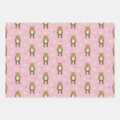 クマと友達のラッピング紙 ラッピングペーパーシート (正面)