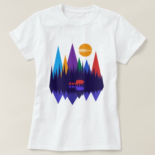 クマと子グマ #4 Tシャツ (デザイン正面)