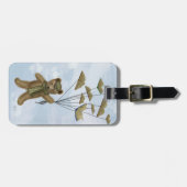 クマと本の蝶3 ラゲッジタグ (正面横)