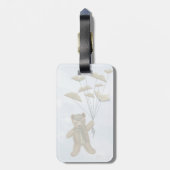 クマと本の蝶3 ラゲッジタグ (裏面縦)