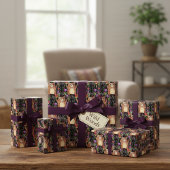 クマと花のラッピング紙シート ラッピングペーパーシート