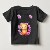 クマと花 ベビーTシャツ (裏面)