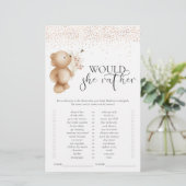 クマと蜂は彼女はむしろ赤ちゃんシャワーゲームをする (スタンド正面)