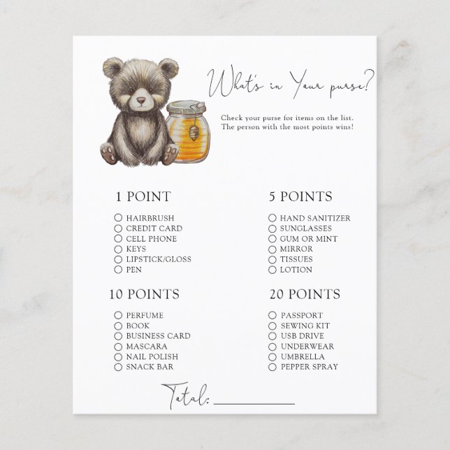 クマと蜂蜜 – あなたの財布のゲームの何 (正面)