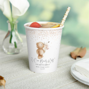 クマと蜂  すぐにお待ちいただけます！ベビーシャワー 紙コップ
