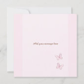 クマと蝶のパーソナライズされたサンキューカード サンキューカード (裏面)