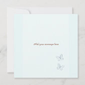 クマと蝶のパーソナライズされたサンキューカード サンキューカード (裏面)