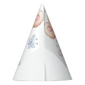 クマと蝶のパーソナライズされたパーティー帽子 パーティーハット (裏面)