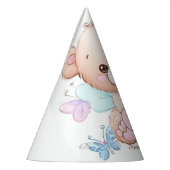 クマと蝶のパーソナライズされたパーティー帽子 パーティーハット (左)