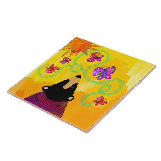 クマと蝶の三徳 タイル (側面)