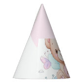 クマと蝶モノグラムパーティー帽子 パーティーハット (左)