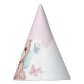 クマと蝶モノグラムパーティー帽子 パーティーハット (右)