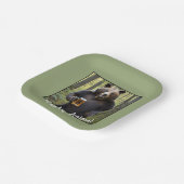 クマと誕生日ビール ペーパープレート (傾斜あり)