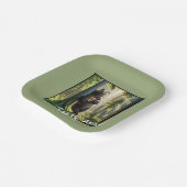 クマと誕生日ビール ペーパープレート (傾斜あり)