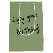 クマと誕生日ビール ミディアムペーパーバッグ (裏面)