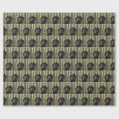 クマと誕生日ビール ラッピングペーパー (フラット)