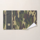 クマと迷彩柄 バスタオルセット (ハンドタオル)