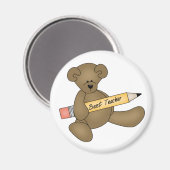 クマと鉛筆の最高の先生 マグネット (正面/裏面)