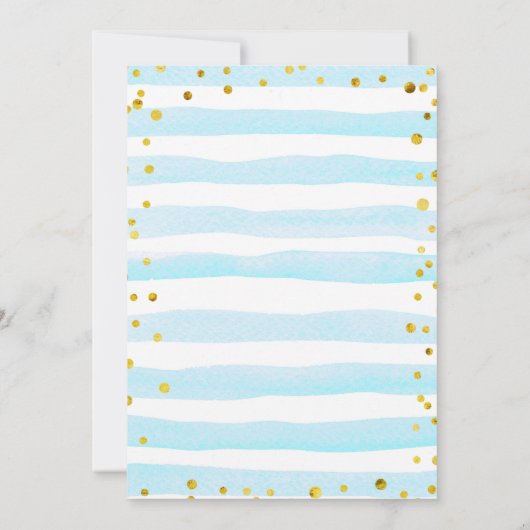 クマと青の熱気球ベビーシャワー 招待状 (裏面)