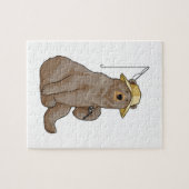 クマと魚釣り魚釣り棒 ジグソーパズル (横)