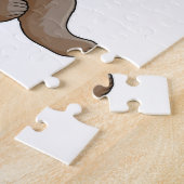 クマと魚釣り魚釣り棒 ジグソーパズル (側面)