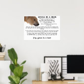 クマになる ポスター (ホームオフィス)