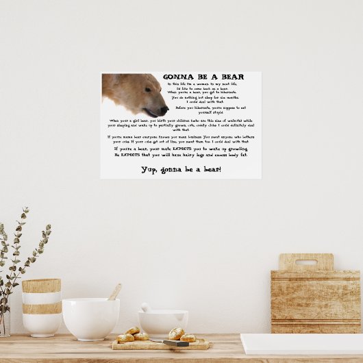 クマになる ポスター (キッチン)