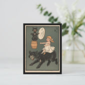 クマに乗っている子ども ポストカード (スタンド正面)