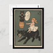 クマに乗っている子ども ポストカード (正面/裏面)