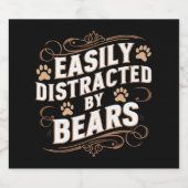 クマに容易に気を取られるゲイクマプライド ビールラベル (シングルラベル)