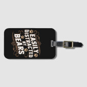 クマに容易に気を取られるゲイクマプライド ラゲッジタグ (正面横)