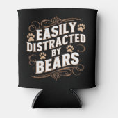 クマに簡単に気を取られる ゲイ クマ プライド 缶クーラー (正面)