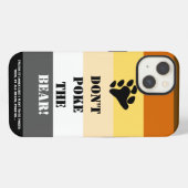 クマに触るな！ iPhoneケース (裏面横)