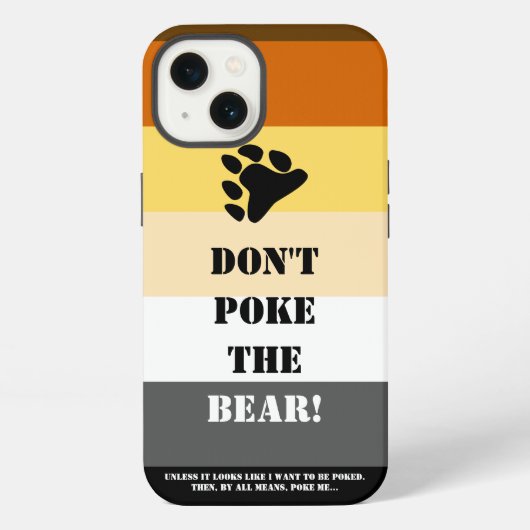 クマに触るな！ iPhoneケース (裏面)